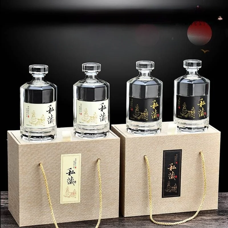 Новая стеклянная бутылка для виски 500 мл, прозрачный контейнер для домашнего алкоголя, винтажная кухонная банка для хранения
Новая стеклянная бутылка для виски 500 мл, прозрачный контейнер для домашнего алкоголя, винтажная кухонная банка для хранения