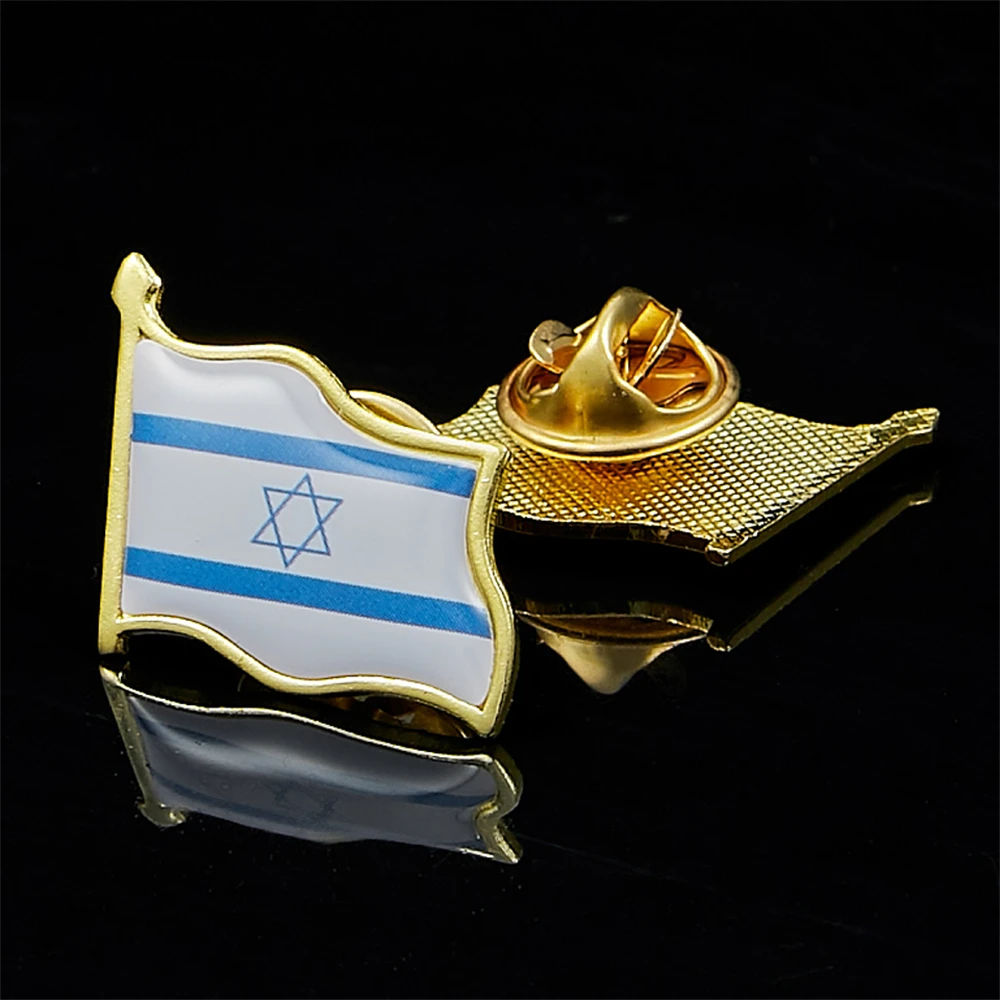 Israel Flag Pin Brooch Waving National Flag Style Flag Badge Brooch W/ Butterfly Clip Clothes Accessories
Israel Flag Pin Brooch Waving National Flag Style Flag Badge Brooch W/ Butterfly Clip Clothes Accessories