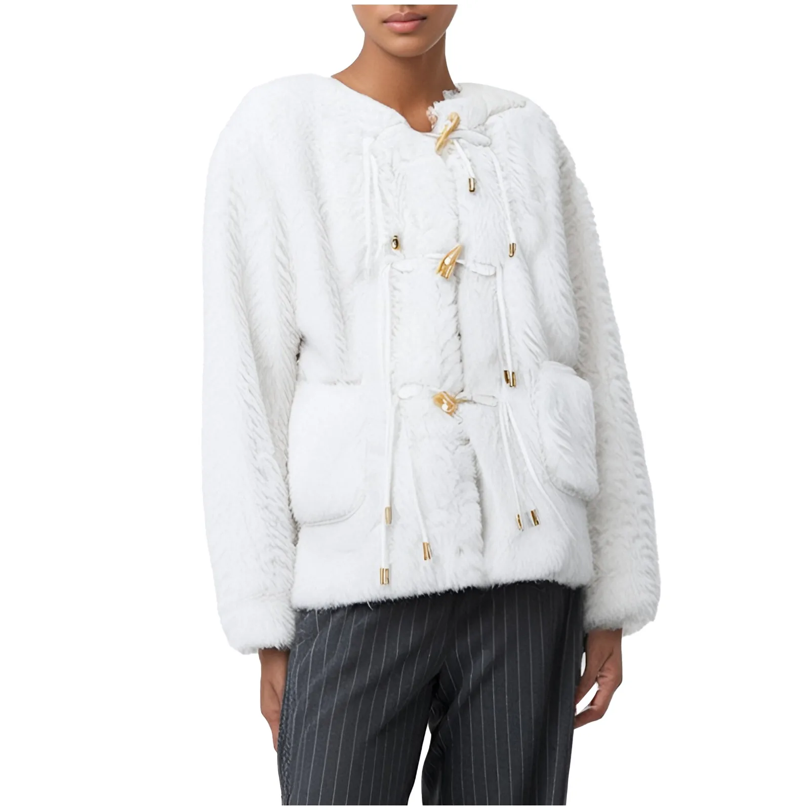 Women's Faux Cropped Jackets Short Coats Womens Wool Coat Stretchy Winter Coat
Women's Faux Cropped Jackets Short Coats Womens Wool Coat Stretchy Winter Coat