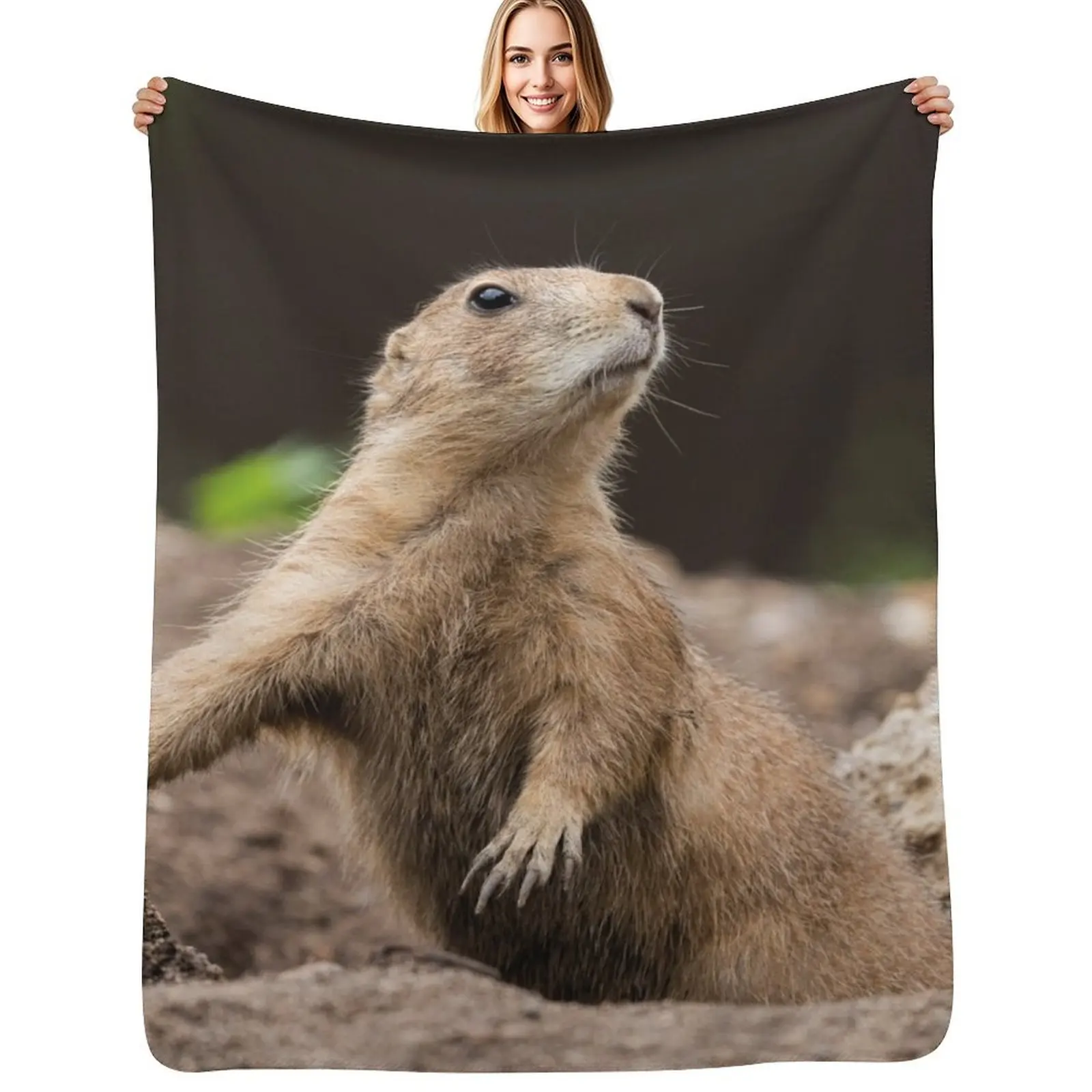 Black Tailed Prairie Dog Throw Blanket Modern Design Soft Blanket for Home Decor
Black Tailed Prairie Dog Throw Blanket Modern Design Soft Blanket for Home Decor