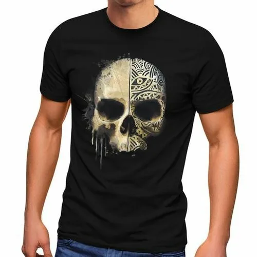 Men's T-Shirt Printed Skull Totenkopf Skull Tattoo Tribal Print
Men's T-Shirt Printed Skull Totenkopf Skull Tattoo Tribal Print