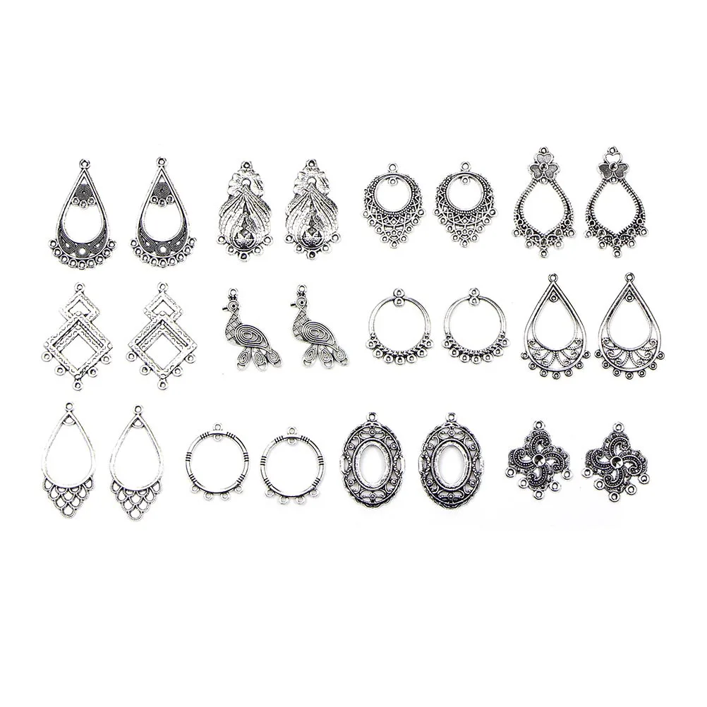 60Pcs Vintage Earring Materials Mixed Silver Charms Perfect for DIY Jewelry Making Pendants Accessories Supplies
60Pcs Vintage Earring Materials Mixed Silver Charms Perfect for DIY Jewelry Making Pendants Accessories Supplies