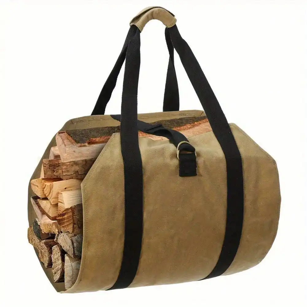 Durable Canvas Firewood Log Carrier Bag Waxed Canvas Log Tote Bags w/Straps Comp
Durable Canvas Firewood Log Carrier Bag Waxed Canvas Log Tote Bags w/Straps Comp