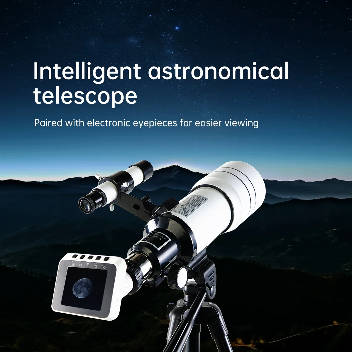 30070 Professional Astronomical Telescope Monocular Electronic Eyepiece 70MM Large-Aperture for Stargazing Bird Watching
30070 Professional Astronomical Telescope Monocular Electronic Eyepiece 70MM Large-Aperture for Stargazing Bird Watching