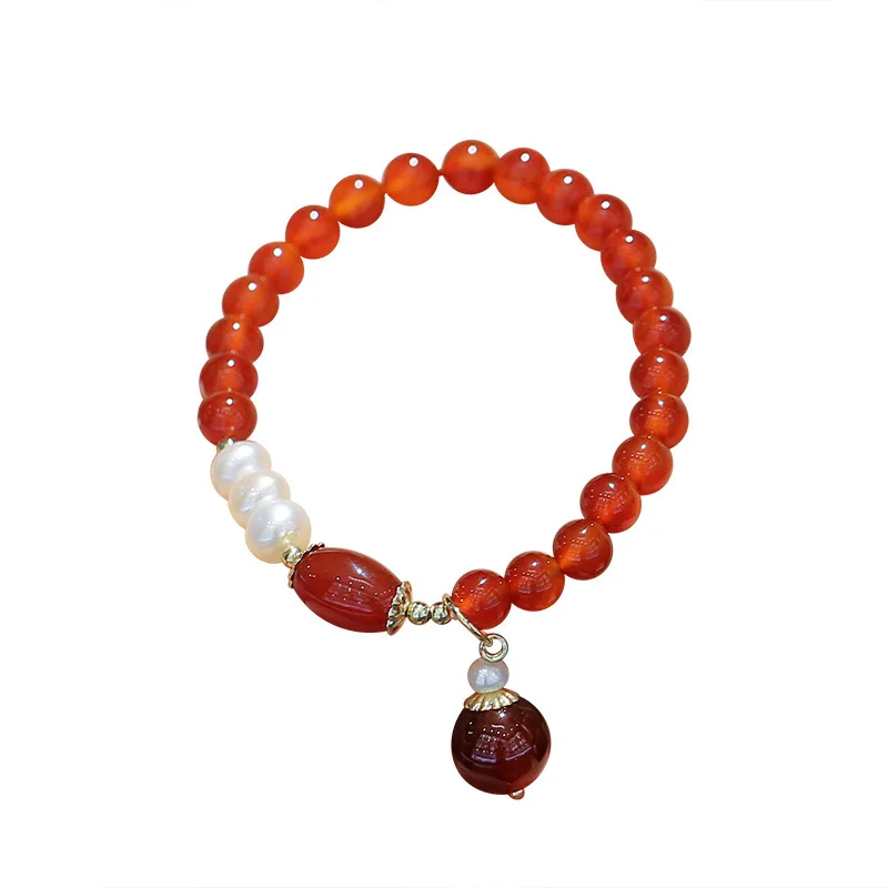 Red Agate Freshwater Pearl Beaded Bracelet Light Luxury Elegant Hand Jewelry for Women Gifts
Red Agate Freshwater Pearl Beaded Bracelet Light Luxury Elegant Hand Jewelry for Women Gifts