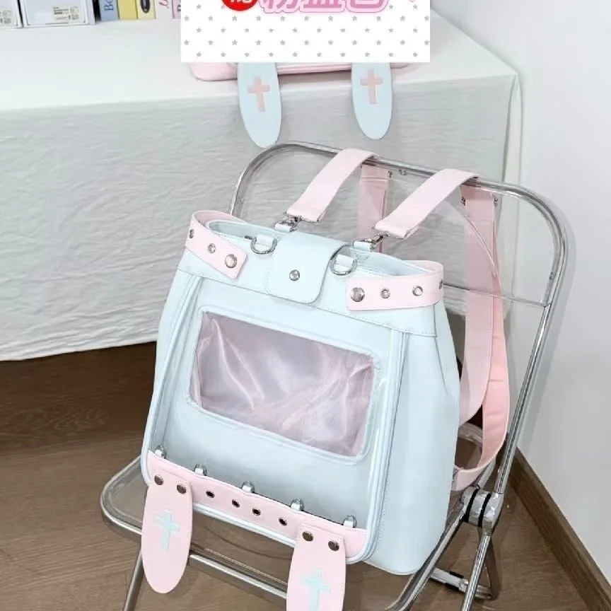 Ita Bag Backpack Transparent Bag Rabbit Ear Notebook Backpack Women's Backpacks Cute Teenage Youth Backpacks Y2K Bag Doll Bag
Ita Bag Backpack Transparent Bag Rabbit Ear Notebook Backpack Women's Backpacks Cute Teenage Youth Backpacks Y2K Bag Doll Bag