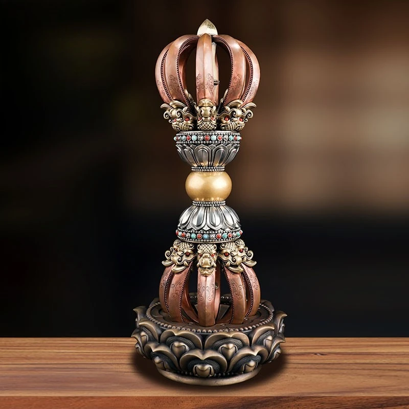 New Tibetan large pure copper nine-strand diamond bell pestle base two-color Puba pestle magic tool diamond peg ornament
New Tibetan large pure copper nine-strand diamond bell pestle base two-color Puba pestle magic tool diamond peg ornament