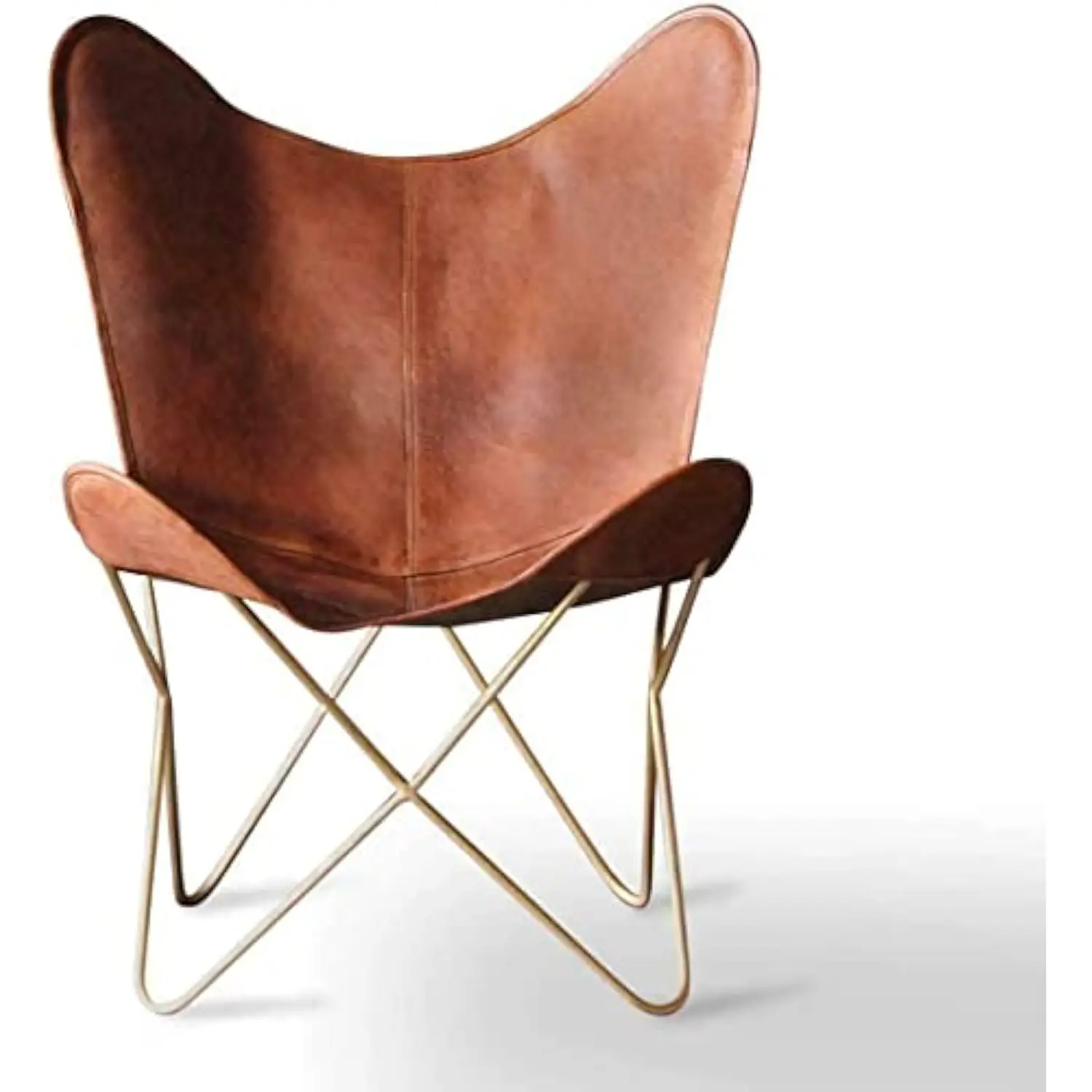 Leather Living Room Chairs- Brown Leather Butterfly Chair-Handmade with Powder Coated Iron Frame (Cover with Folding Frame) (g
Leather Living Room Chairs- Brown Leather Butterfly Chair-Handmade with Powder Coated Iron Frame (Cover with Folding Frame) (g