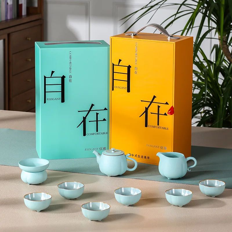 Japanese Tea Set for Home Use, Luxury High-End Kung Fu Tea Brewing Gift Box for Living Room, Real Estate Enterprise Business Eve
Japanese Tea Set for Home Use, Luxury High-End Kung Fu Tea Brewing Gift Box for Living Room, Real Estate Enterprise Business Eve