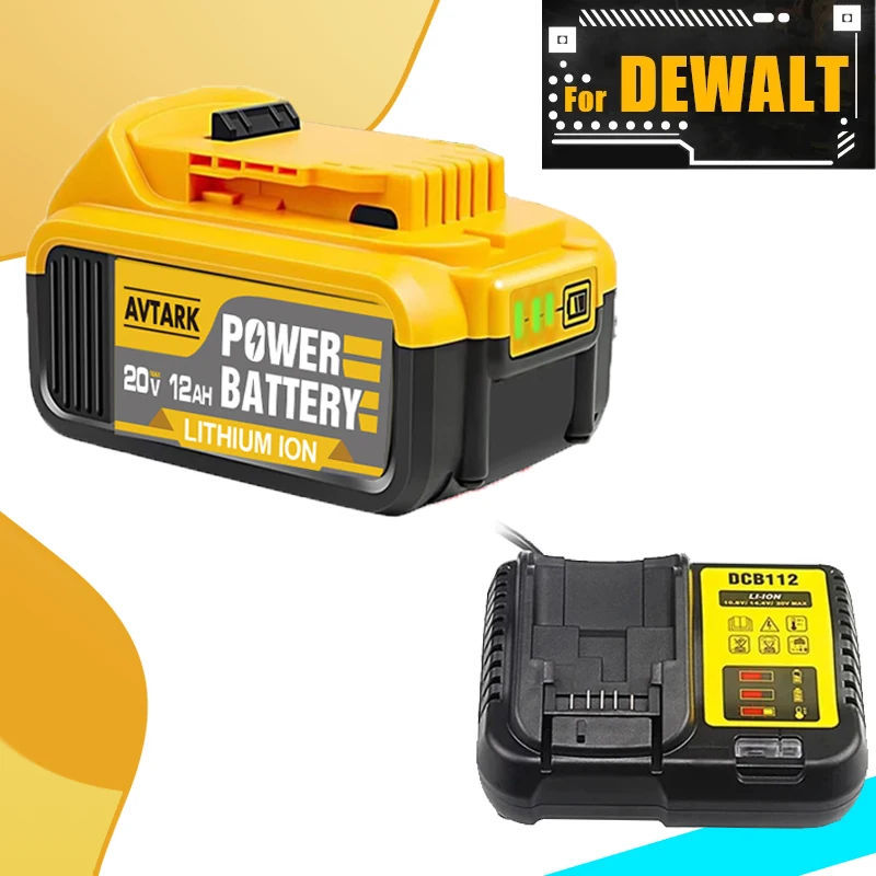 12000mAh DCB200 20V Lithium Battery, Compatible with Dewalt 18V Rechargeable Power Tools, Stable Output
12000mAh DCB200 20V Lithium Battery, Compatible with Dewalt 18V Rechargeable Power Tools, Stable Output