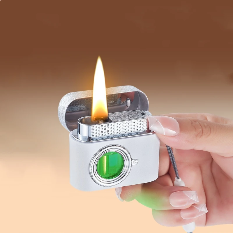 Creative Camera Design Lighter Voice Control Oil Pocket Lighter with Multiple Ignition Fuel Oil Rechargeable Ignition Lighter 
Creative Camera Design Lighter Voice Control Oil Pocket Lighter with Multiple Ignition Fuel Oil Rechargeable Ignition Lighter