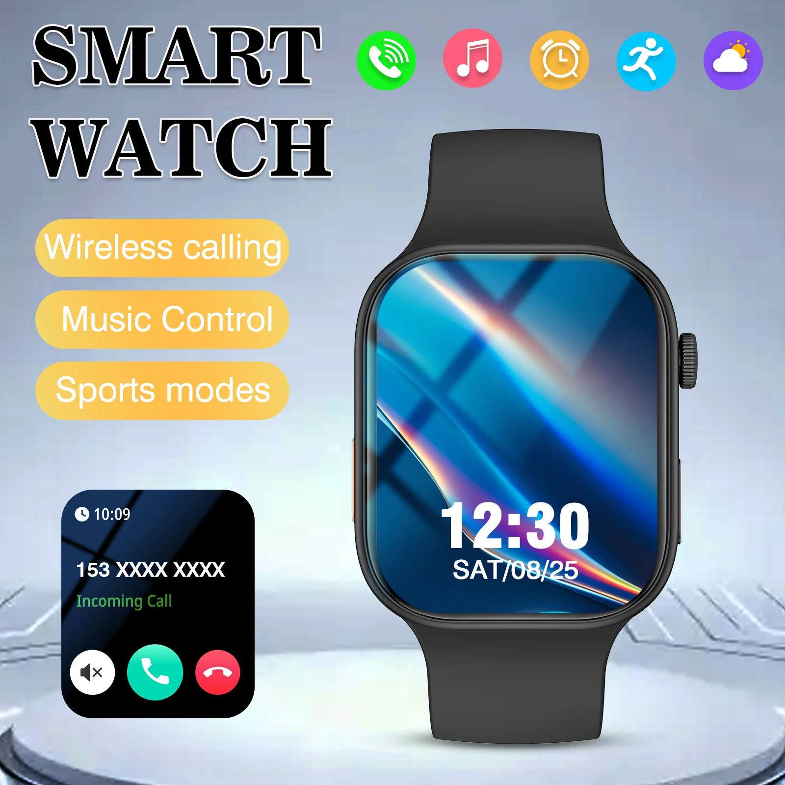 Умные часы для мужчин - Новая спортивная версия 2026 года, беспроводные звонки и ответы, спортивный шагомер, информационные уведомления, будильник
Умные часы для мужчин - Новая спортивная версия 2026 года, беспроводные звонки и ответы, спортивный шагомер, информационные уведомления, будильник