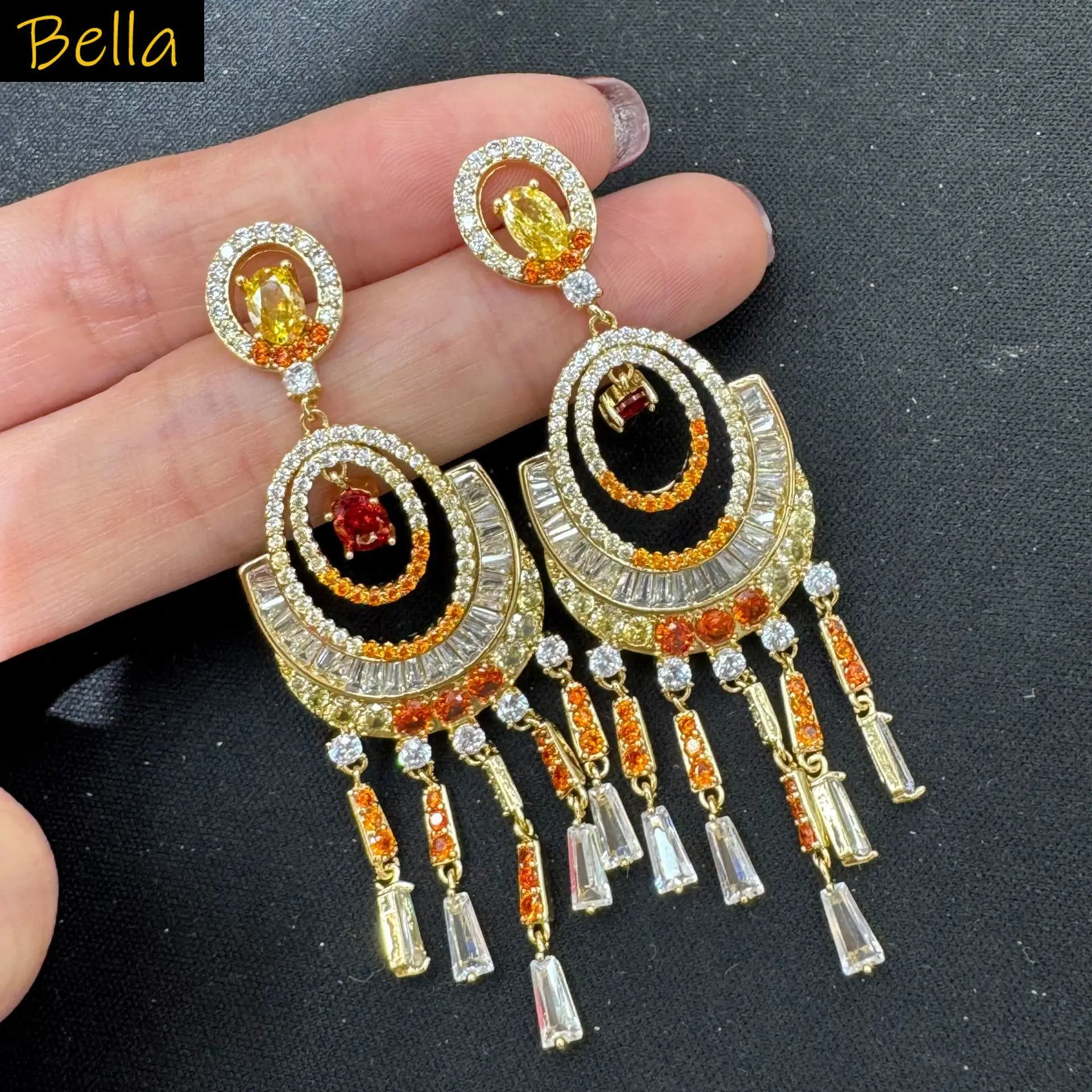 fashion luxury cubic zirconia earrings for women shiny jewelry long tassel chain dangling earrings blue fushia pink yellow
fashion luxury cubic zirconia earrings for women shiny jewelry long tassel chain dangling earrings blue fushia pink yellow