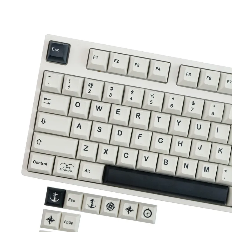 KCA height seafarer keycap PBT sublimation mechanical keyboard keys black and white personalized ball cap full set
KCA height seafarer keycap PBT sublimation mechanical keyboard keys black and white personalized ball cap full set