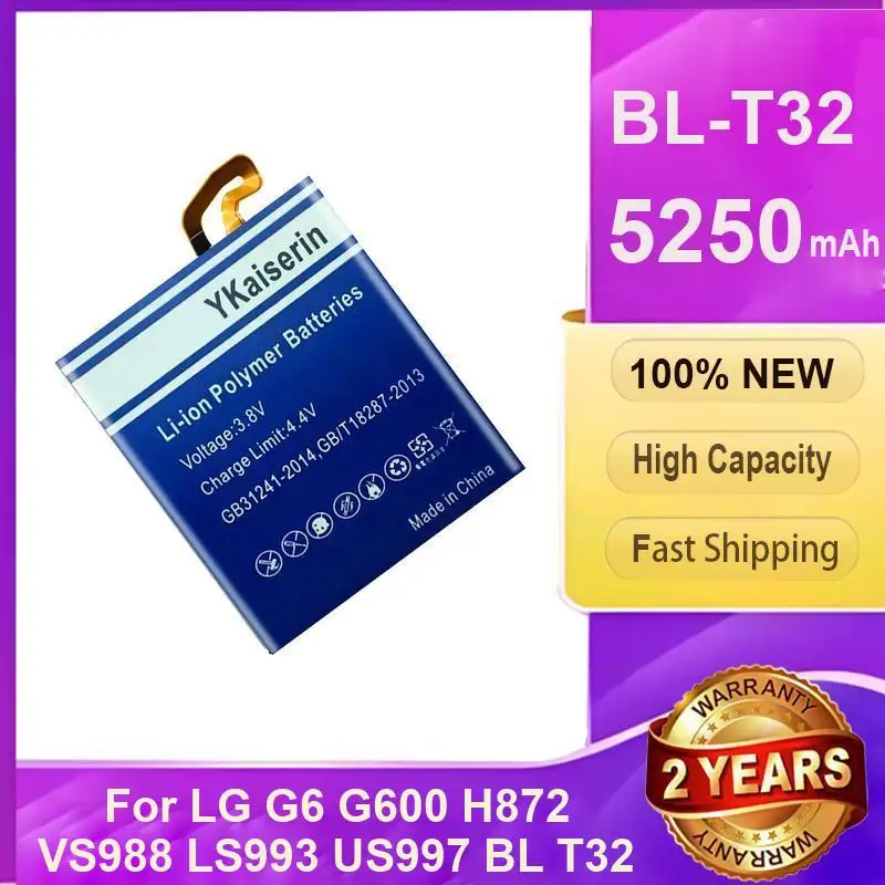 Portable 5250mAh Mobile Phone Battery BL-T32 For LG G6 G600 H872 VS988 LS993 US997 BL T32
Portable 5250mAh Mobile Phone Battery BL-T32 For LG G6 G600 H872 VS988 LS993 US997 BL T32