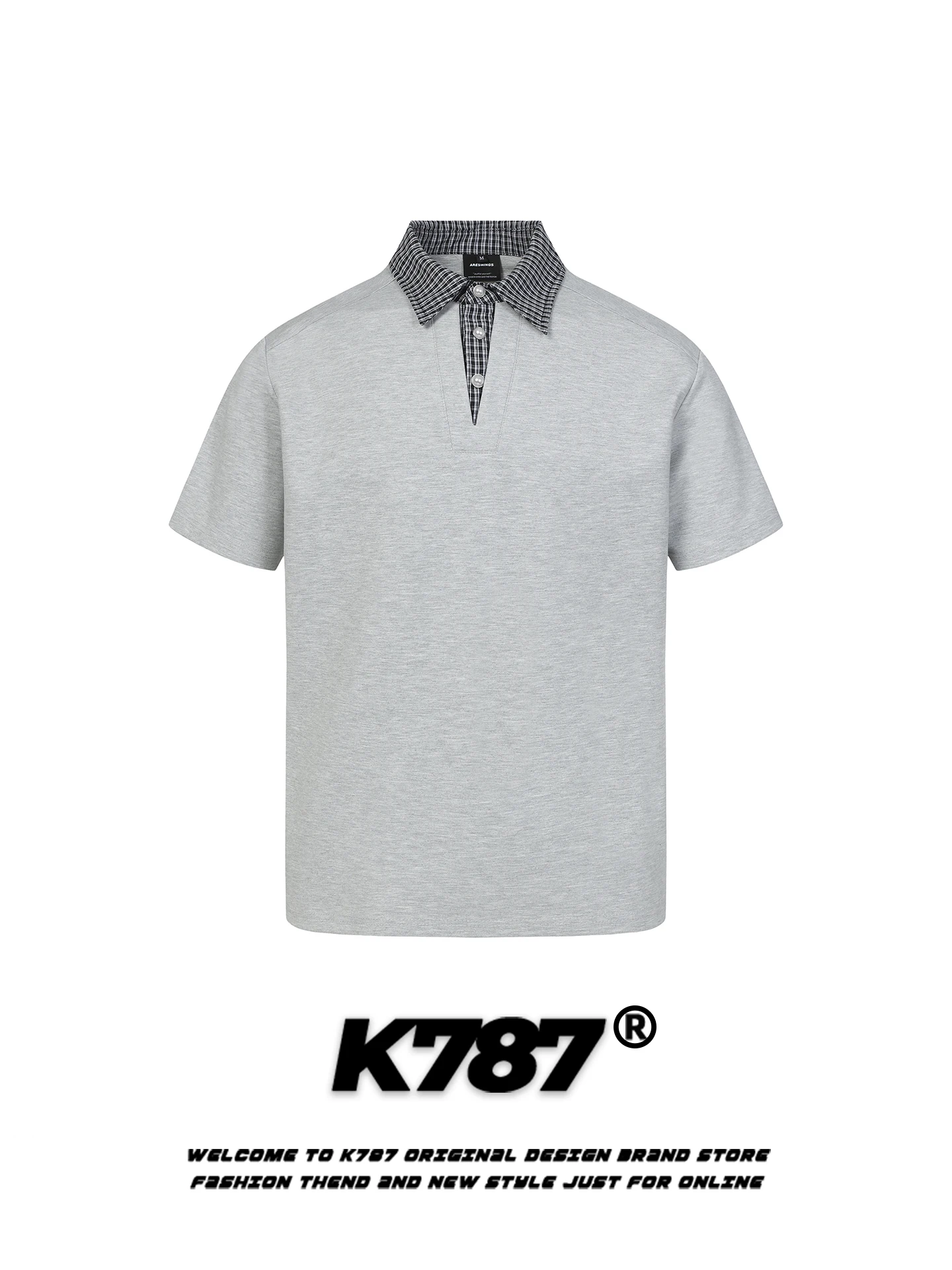 K787 American Casual Plaid Ne ort Sve T-irt Loose Trendy Vintage f Sve Top for Men And Women Couples
K787 American Casual Plaid Ne ort Sve T-irt Loose Trendy Vintage f Sve Top for Men And Women Couples