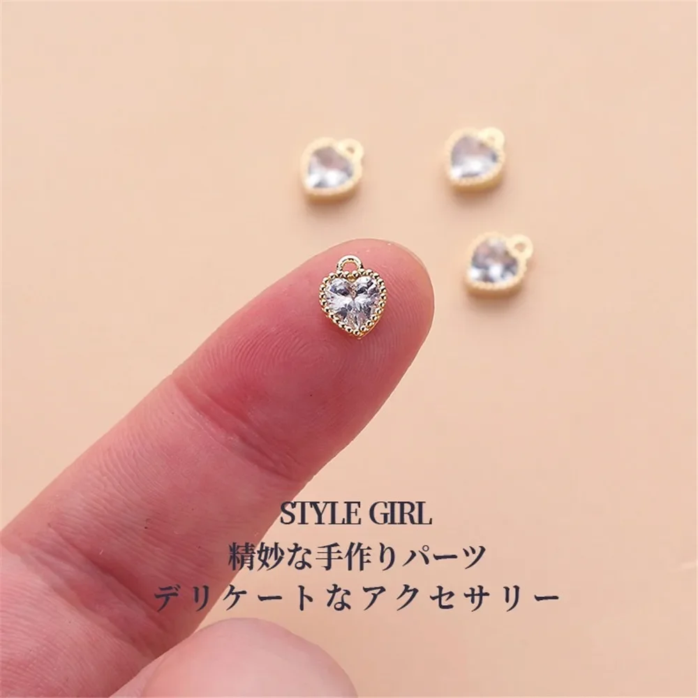 14K Gold Inlaid Zircon Love Pendant DIY Handmade Bracelet Necklace Jewelry Material Accessories L382
14K Gold Inlaid Zircon Love Pendant DIY Handmade Bracelet Necklace Jewelry Material Accessories L382