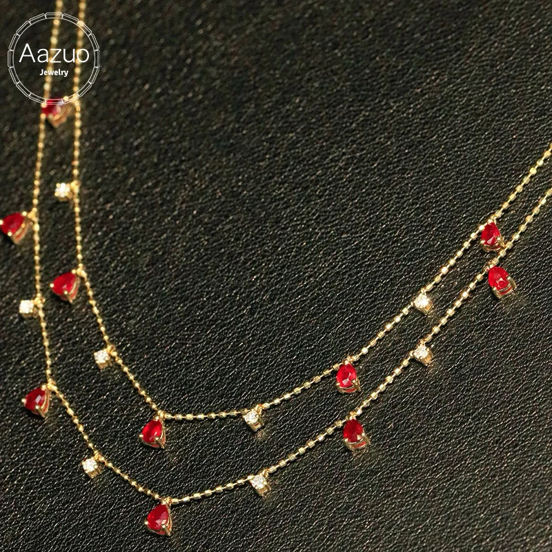 Aazuo Fine Jewelry 18K Yellow Gold Real Diamonds Natrual Ruby Fairy Original Design Necklace For Women Engagement Wedding
Aazuo Fine Jewelry 18K Yellow Gold Real Diamonds Natrual Ruby Fairy Original Design Necklace For Women Engagement Wedding