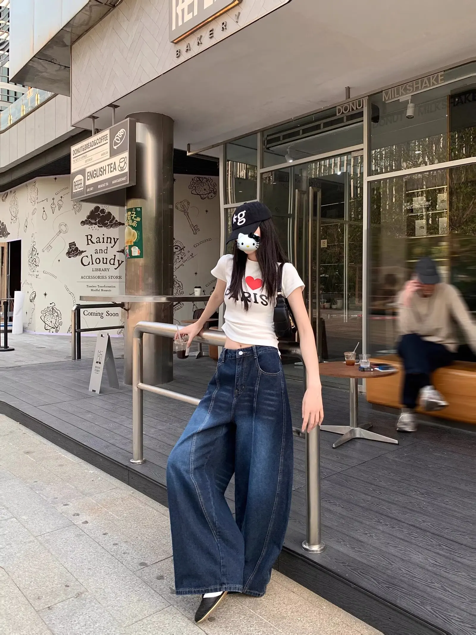 Retro American Deep Blue Curved Knife Jeans Women's Spring Autumn High Street Letter Print Loose Wide Leg Floor-Length Pants
Retro American Deep Blue Curved Knife Jeans Women's Spring Autumn High Street Letter Print Loose Wide Leg Floor-Length Pants