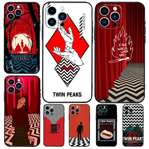 Funda Twin Peaks Fire Walk With Me para iPhone 17 Pro Max 14 11 15 16 Pro Max 13 12 mini 16 Plus 16e 17 Air