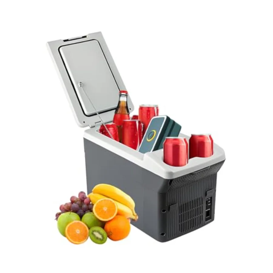 Portable car fridge for camping, travel, RV, boat: 11L electric cooler warmer, ABS plastic, black, dual-temp control 41F149F,12
Portable car fridge for camping, travel, RV, boat: 11L electric cooler warmer, ABS plastic, black, dual-temp control 41F149F,12