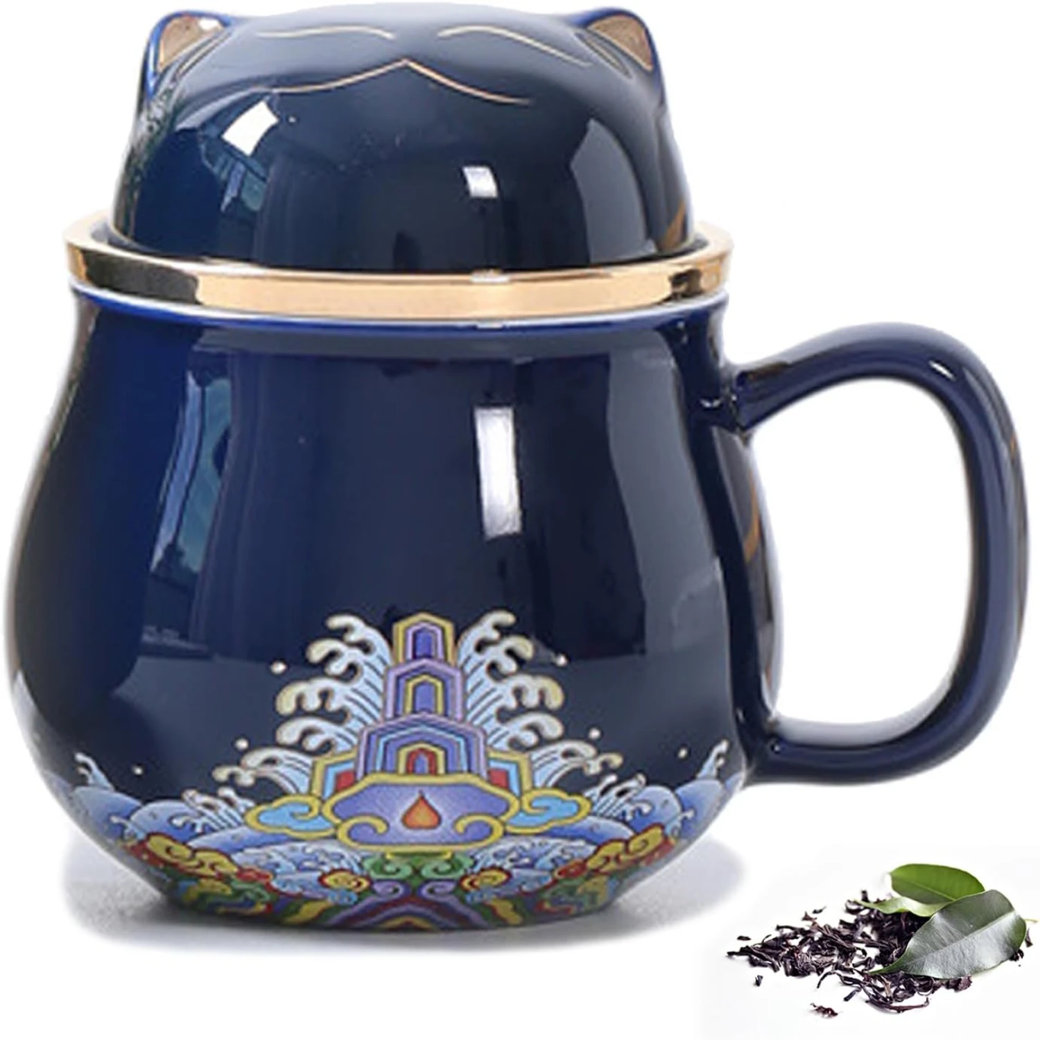 Stylish Portable Tea Flask with Dark Cat Print, 10.8oz Capacity, Wide Mouth for Easy Steeping. Ideal for Tea On the Go. Hot-keep
Stylish Portable Tea Flask with Dark Cat Print, 10.8oz Capacity, Wide Mouth for Easy Steeping. Ideal for Tea On the Go. Hot-keep