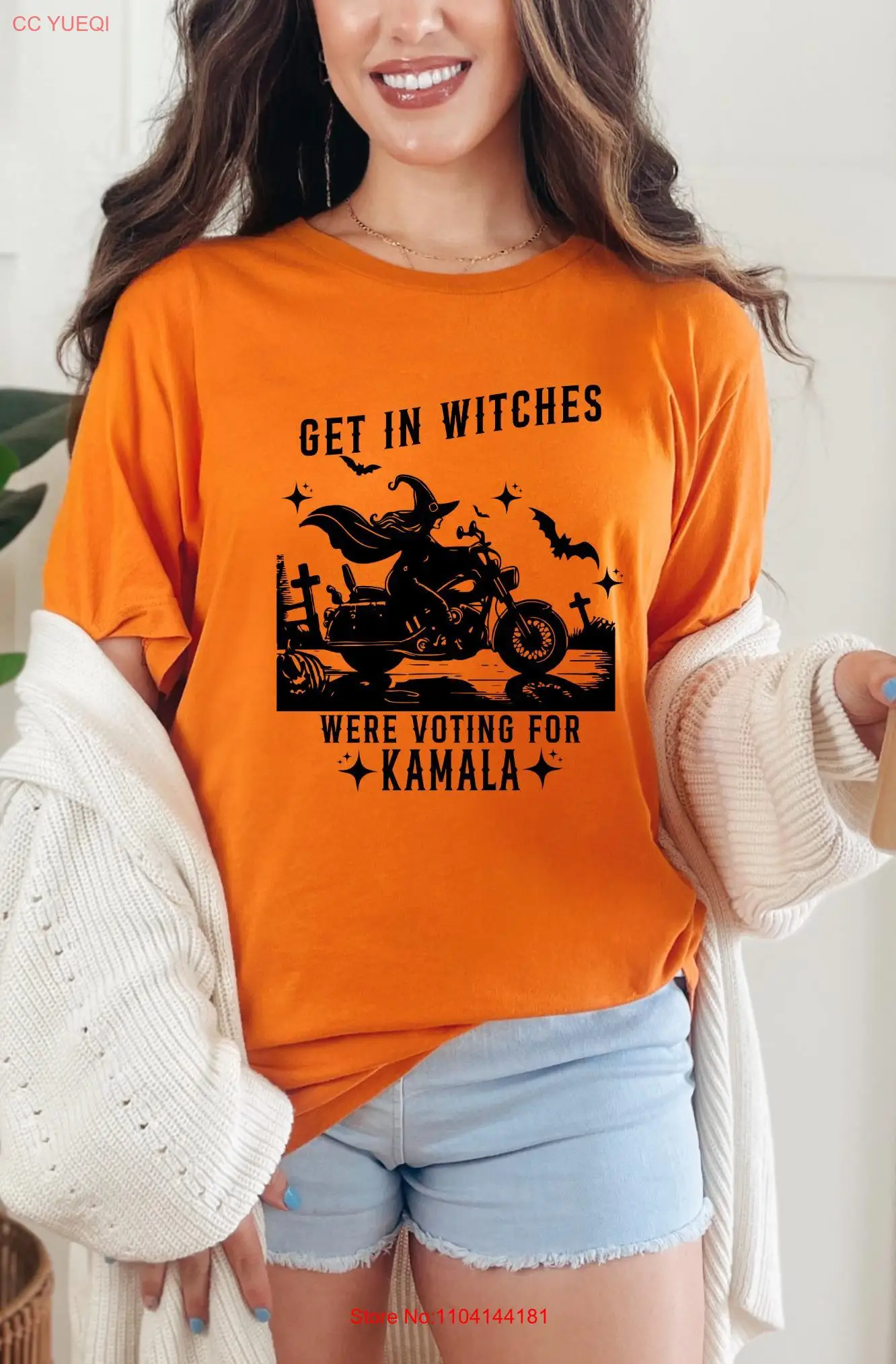 Футболка Get in Witches We're Voice for Kamala Halloween Election Harris Politic с длинными или короткими рукавами
Футболка Get in Witches We're Voice for Kamala Halloween Election Harris Politic с длинными или короткими рукавами