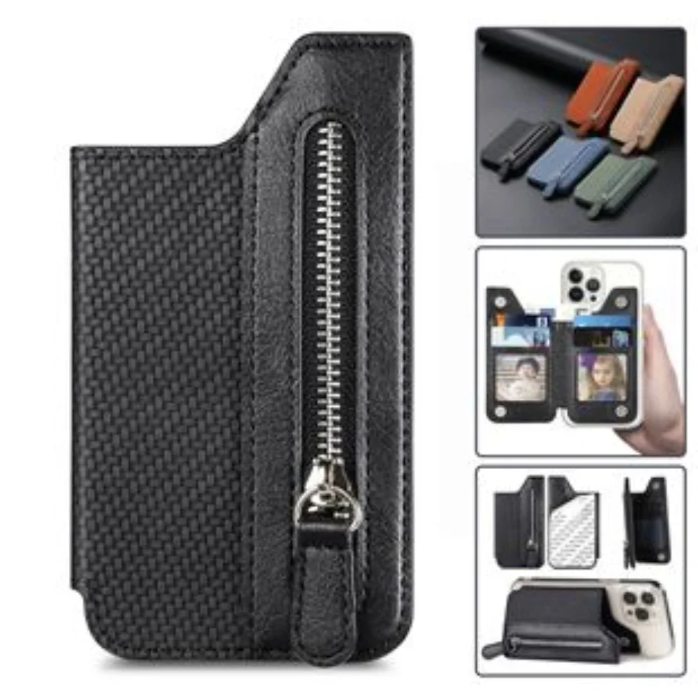 Universal Mobile Phone Card Case Multi Card Holder Zipper Back Sticker Case For Most Phone Personalized Back Sticker Card Bag
Universal Mobile Phone Card Case Multi Card Holder Zipper Back Sticker Case For Most Phone Personalized Back Sticker Card Bag