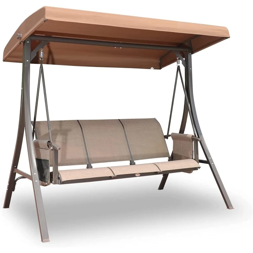 3 Person Patio Swing Chair with Storage Pocket Bag Weather Resistant Canopy Heavy Duty Steel Frame Hanging Glider Seating for O
3 Person Patio Swing Chair with Storage Pocket Bag Weather Resistant Canopy Heavy Duty Steel Frame Hanging Glider Seating for O