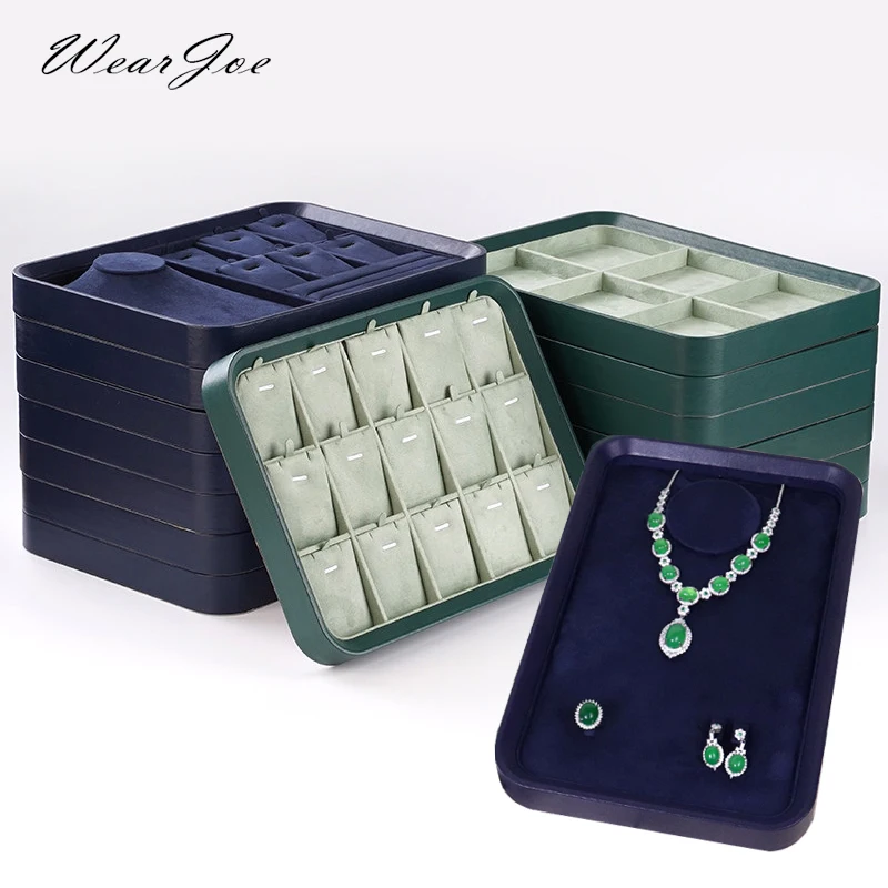 Premium PU Leather Velvet Stackable Jewelry Display Tray Organizer Showcase for Rings Pendant Necklace Bracelet Earrings Storage
Premium PU Leather Velvet Stackable Jewelry Display Tray Organizer Showcase for Rings Pendant Necklace Bracelet Earrings Storage