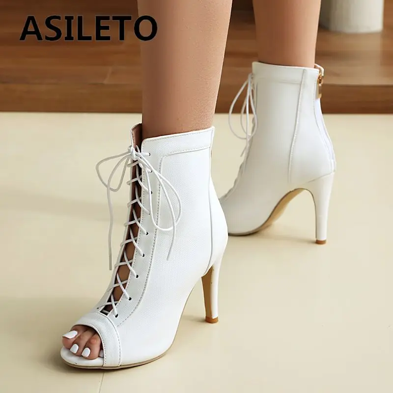 ASILETO 2025 Fashion Design Female Sandals Peep Toe Stiletto 10.8cm Zipper Lace Up Plus Size 46 47 48 Sexy Party Dating Shoes
ASILETO 2025 Fashion Design Female Sandals Peep Toe Stiletto 10.8cm Zipper Lace Up Plus Size 46 47 48 Sexy Party Dating Shoes