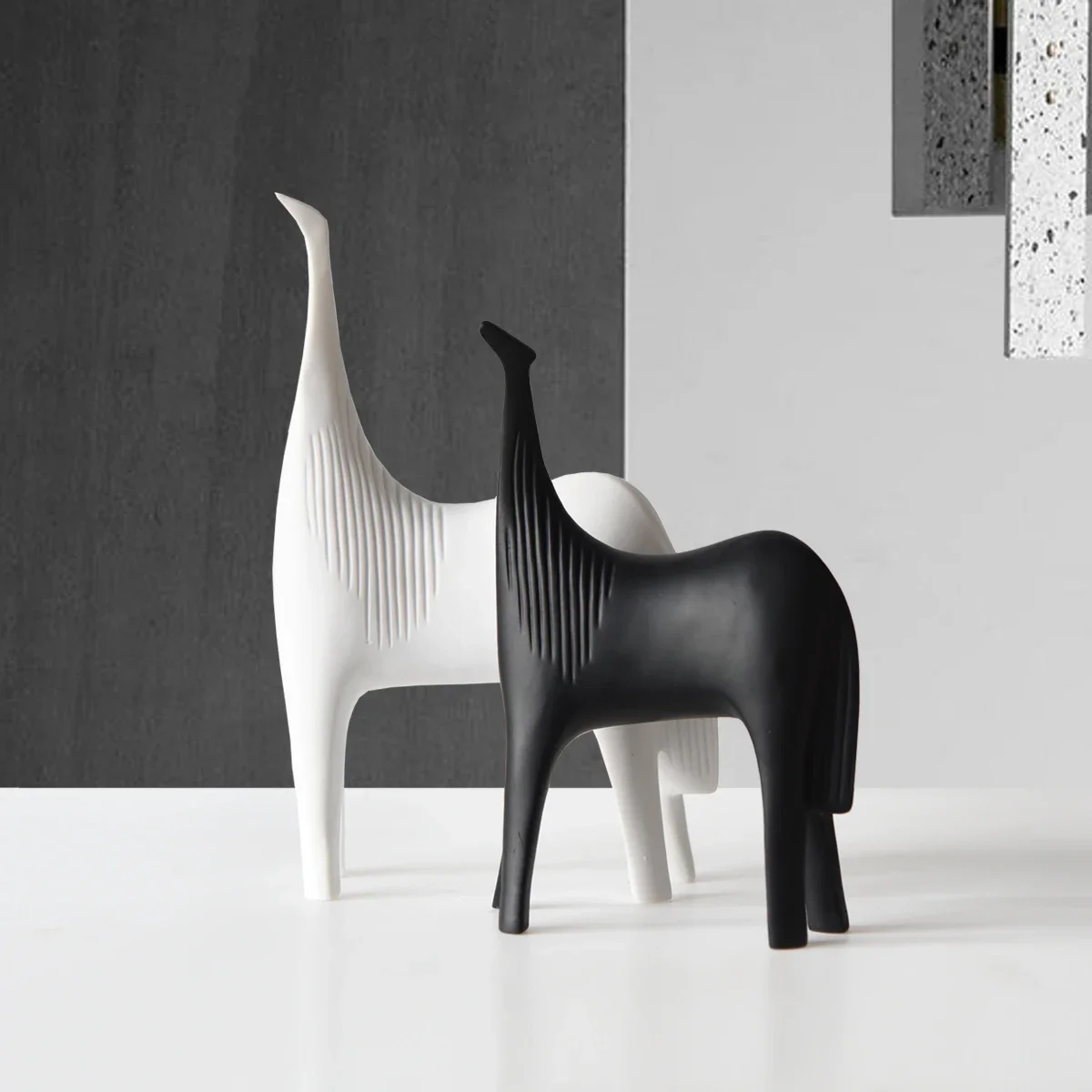 Office soft black and white abstract horse bookcase wine cabinet living room home accessories ornament
Office soft black and white abstract horse bookcase wine cabinet living room home accessories ornament