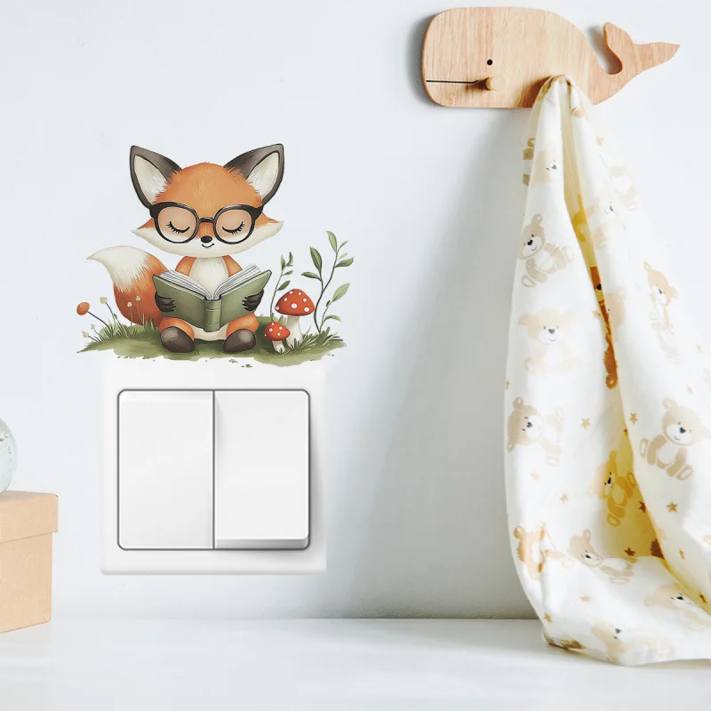 Studying Fox Switch Sticker,Cute Cartoon Wall Decal for Study Room,Entrance Home Decor,Self-Adhesive Vinyl Art Paper
Studying Fox Switch Sticker,Cute Cartoon Wall Decal for Study Room,Entrance Home Decor,Self-Adhesive Vinyl Art Paper