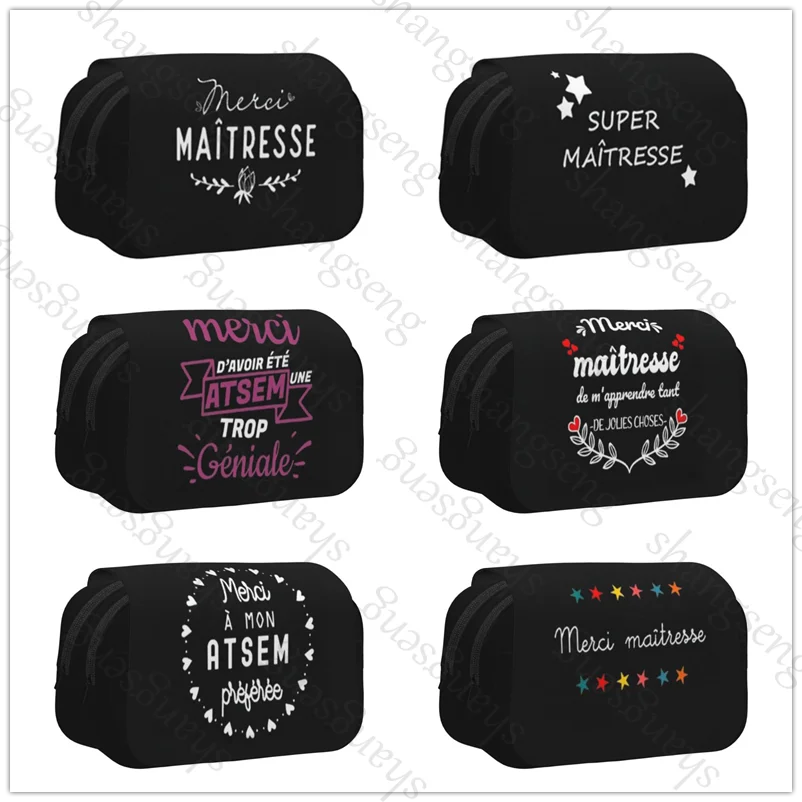 Pen case Pencil Box Double Flip School Supplies Children Storage Cosmetic Bag Student Thank You Mistress French Print Teacher's
Pen case Pencil Box Double Flip School Supplies Children Storage Cosmetic Bag Student Thank You Mistress French Print Teacher's
