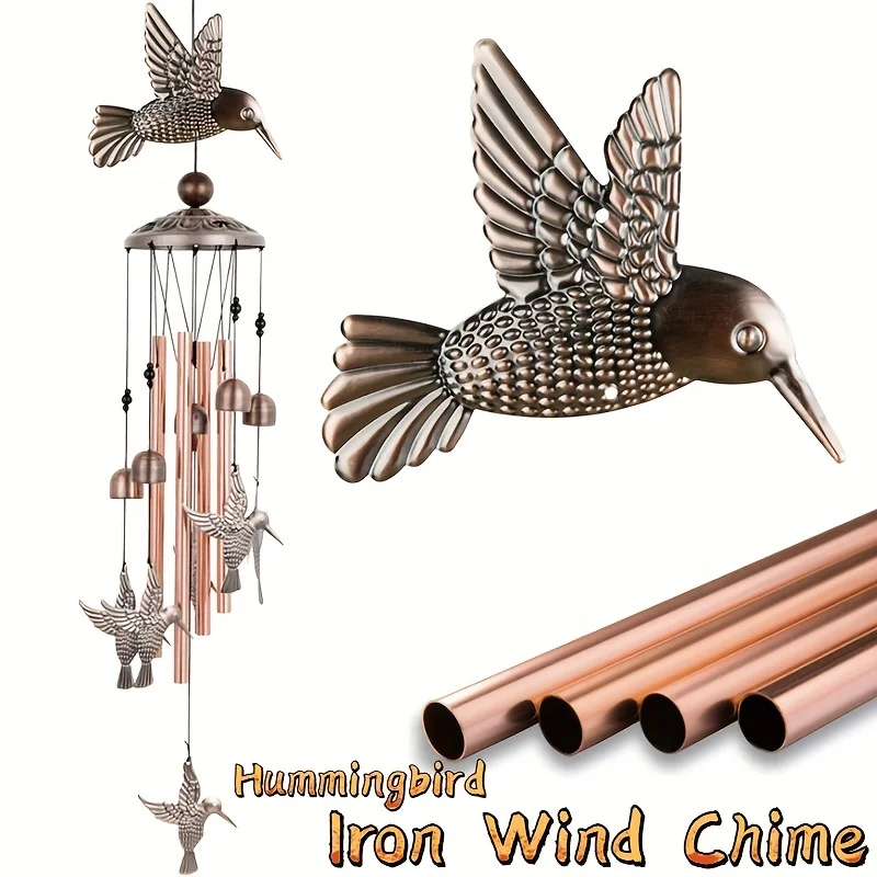 Retro Hummingbird Wind Chimes - Aluminum Tube Bronze Wind Bells for Indoor and Outdoor Decor - Perfect for Weddings, Parties, Ho
Retro Hummingbird Wind Chimes - Aluminum Tube Bronze Wind Bells for Indoor and Outdoor Decor - Perfect for Weddings, Parties, Ho