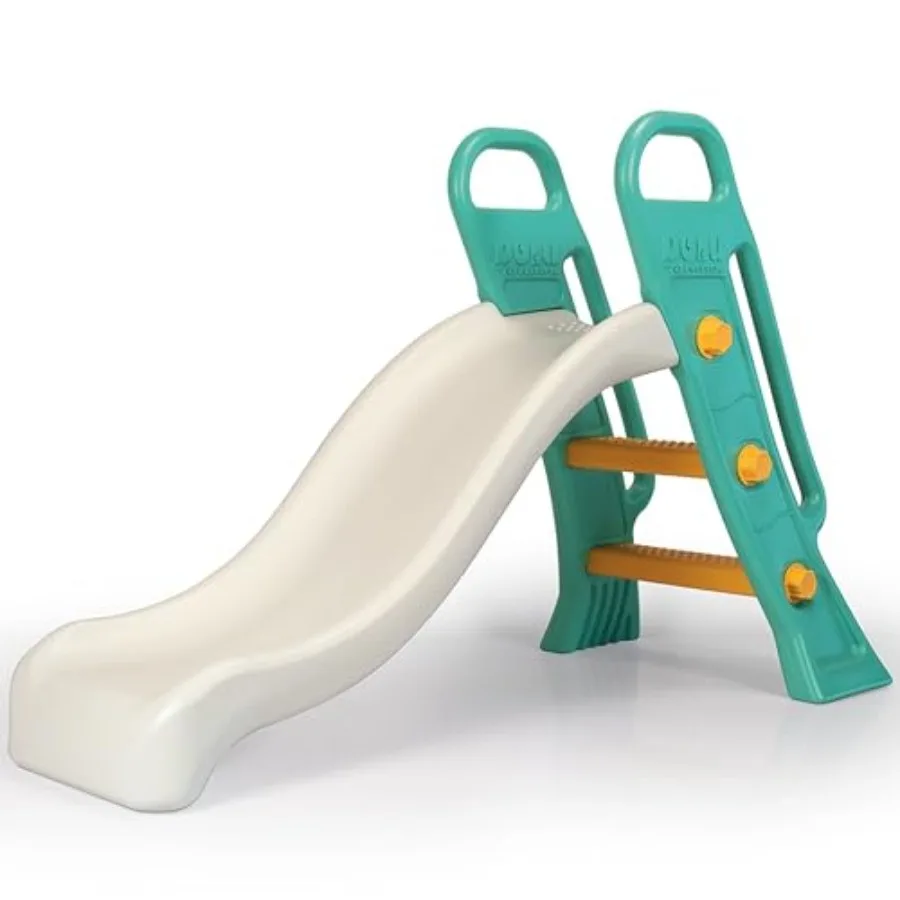 : Junior Slide - Green-Yellow-White - Indoor-Outdoor Toy, 2 Step Handrail Ladder, Plastic Playground Equipment, Backyard Activi
: Junior Slide - Green-Yellow-White - Indoor-Outdoor Toy, 2 Step Handrail Ladder, Plastic Playground Equipment, Backyard Activi