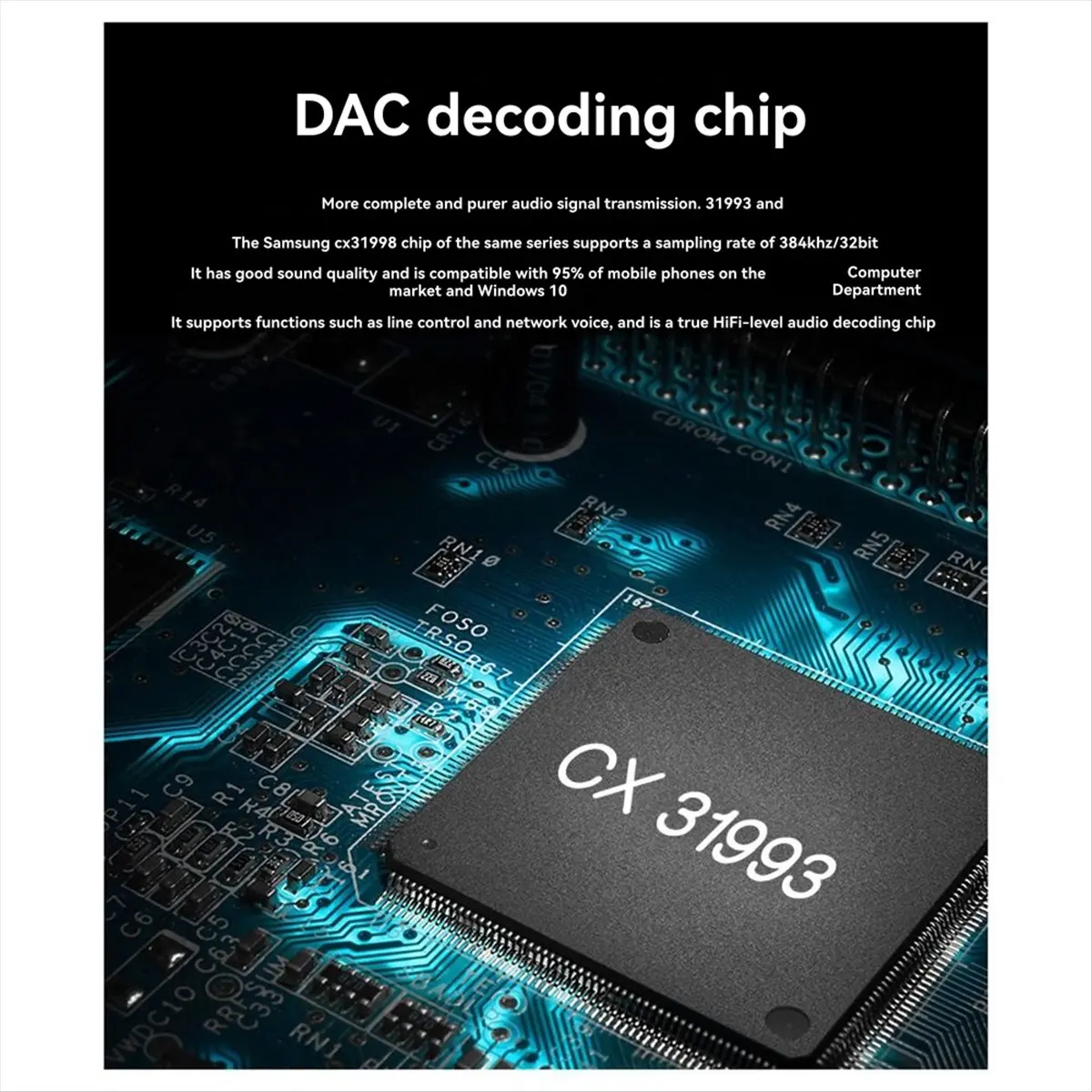 (BAAY) JM6 Pro Type-C to 3.5mm CX31993 Digital Audio Portable Hifi Mobile Headset USB Decoding Amplifier
(BAAY) JM6 Pro Type-C to 3.5mm CX31993 Digital Audio Portable Hifi Mobile Headset USB Decoding Amplifier