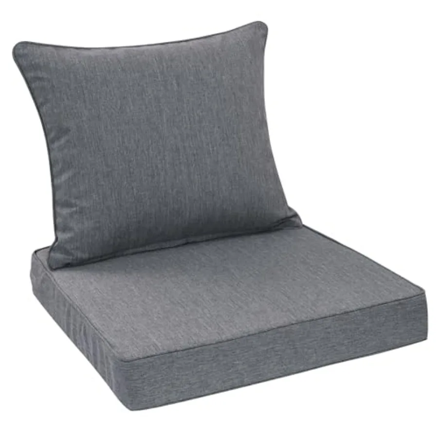 Outdoor Deep Seat Cushion Set 24 x 24 Inch, Waterproof Patio Furniture Cushions with Removable Cover, Outdoor Chair Cushions fo
Outdoor Deep Seat Cushion Set 24 x 24 Inch, Waterproof Patio Furniture Cushions with Removable Cover, Outdoor Chair Cushions fo