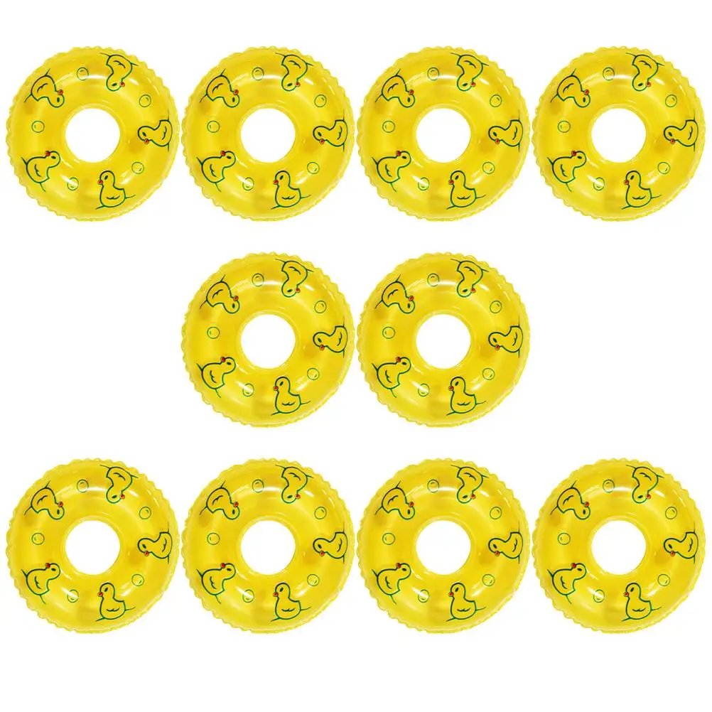 10 Pcs Mini Swim Rings Yellow Duck Accessories for Baby Toy Photo Props Mini House Decor Swim Circle Plaything
10 Pcs Mini Swim Rings Yellow Duck Accessories for Baby Toy Photo Props Mini House Decor Swim Circle Plaything