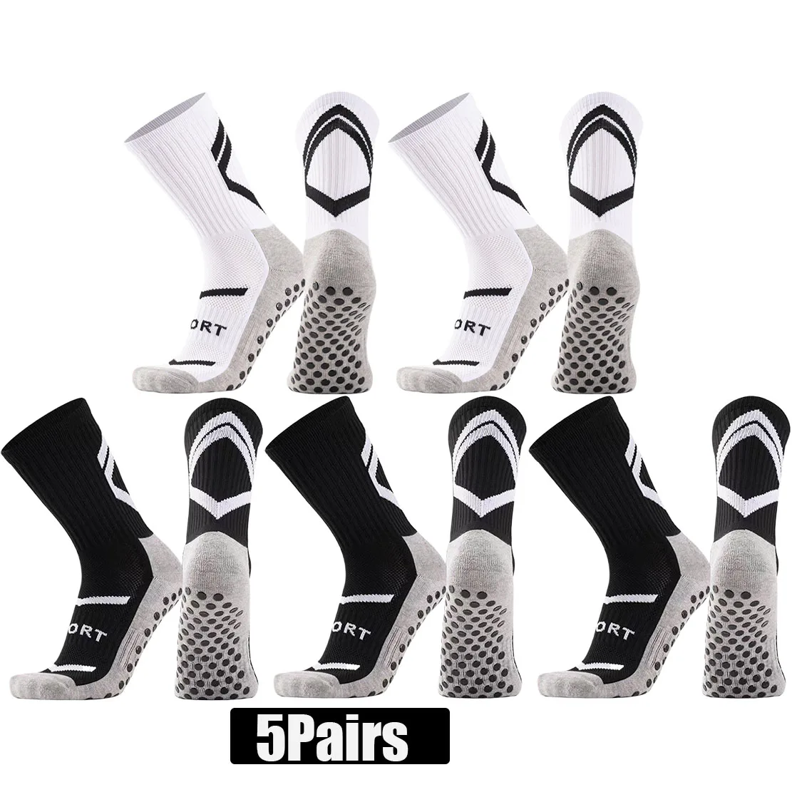5Pairs Men Women Anti Slip Sports Socks for Men Women Football Basketball Baseball Rugby Soccer Cycling
5Pairs Men Women Anti Slip Sports Socks for Men Women Football Basketball Baseball Rugby Soccer Cycling