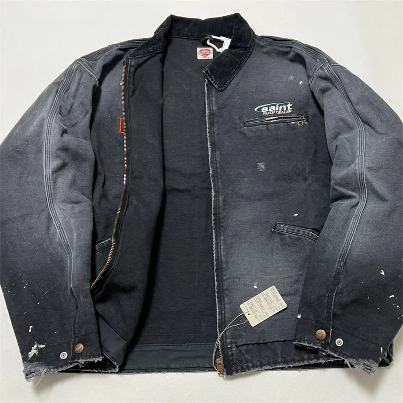 Black Washed SAINT Mxxxxxx Jackets Men Women 1:1 Best Quality Embroidered Logo Oversized Coat Jacket
Black Washed SAINT Mxxxxxx Jackets Men Women 1:1 Best Quality Embroidered Logo Oversized Coat Jacket