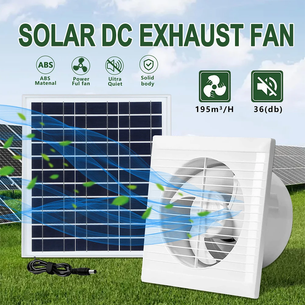 

Solar 12V Air Vent For Sash Wall Fan Energy-saving Exhaust Air Blower High Speed Home Improvement Part For Automobiles Ships