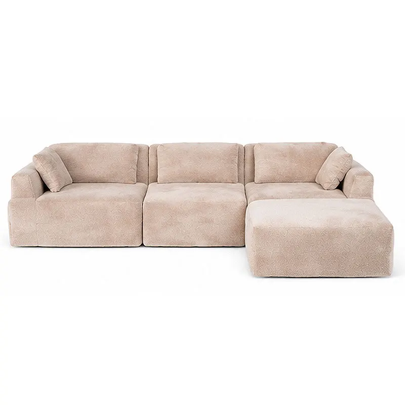 Modern luxury plush L-shaped compression sofa bed set, adjustable and durable design
Modern luxury plush L-shaped compression sofa bed set, adjustable and durable design
