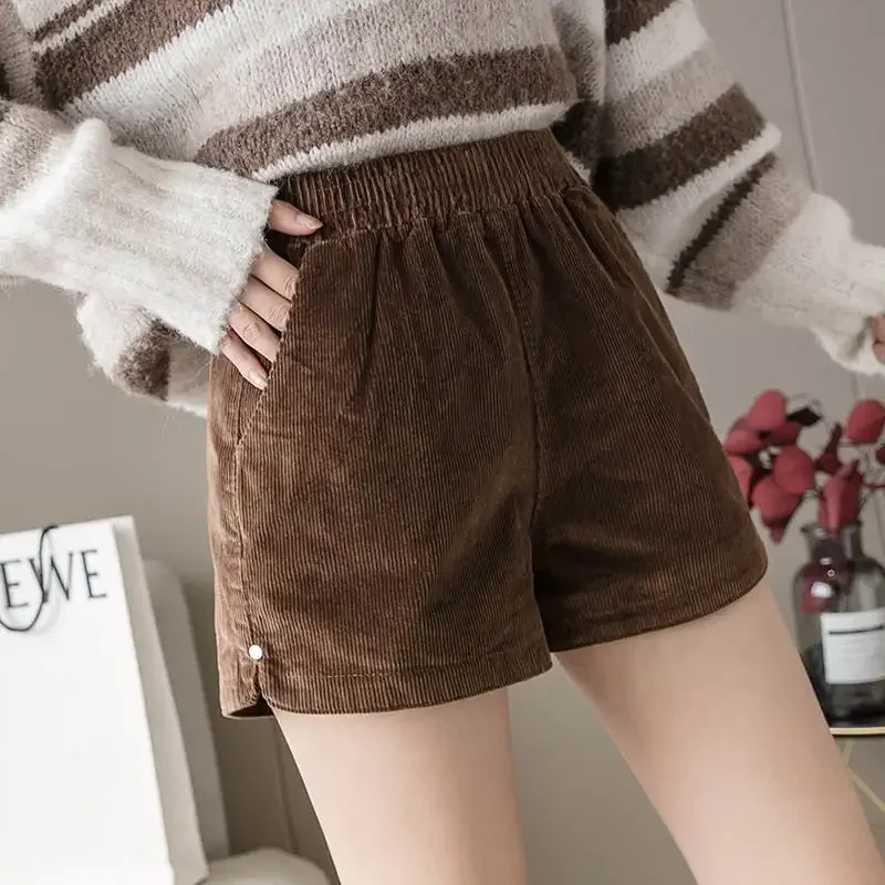 Corduroy Shorts Women's Casual New Fashion High Waist Loose Wide Leg Vintage Shorts Ladies Black Winter Shorts
Corduroy Shorts Women's Casual New Fashion High Waist Loose Wide Leg Vintage Shorts Ladies Black Winter Shorts