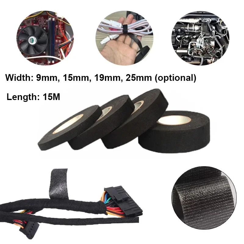 15Meter High-Temp Flame Retardant Tape - Engine Compartment Insulation, Velvet Electrical Cloth Tape for Cars
15Meter High-Temp Flame Retardant Tape - Engine Compartment Insulation, Velvet Electrical Cloth Tape for Cars