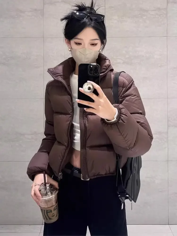 2024 White Duck Down Jacket for Women's Korean Short Standing Collar Solid Coat Lightweight Warm Loose Bread F342
2024 White Duck Down Jacket for Women's Korean Short Standing Collar Solid Coat Lightweight Warm Loose Bread F342