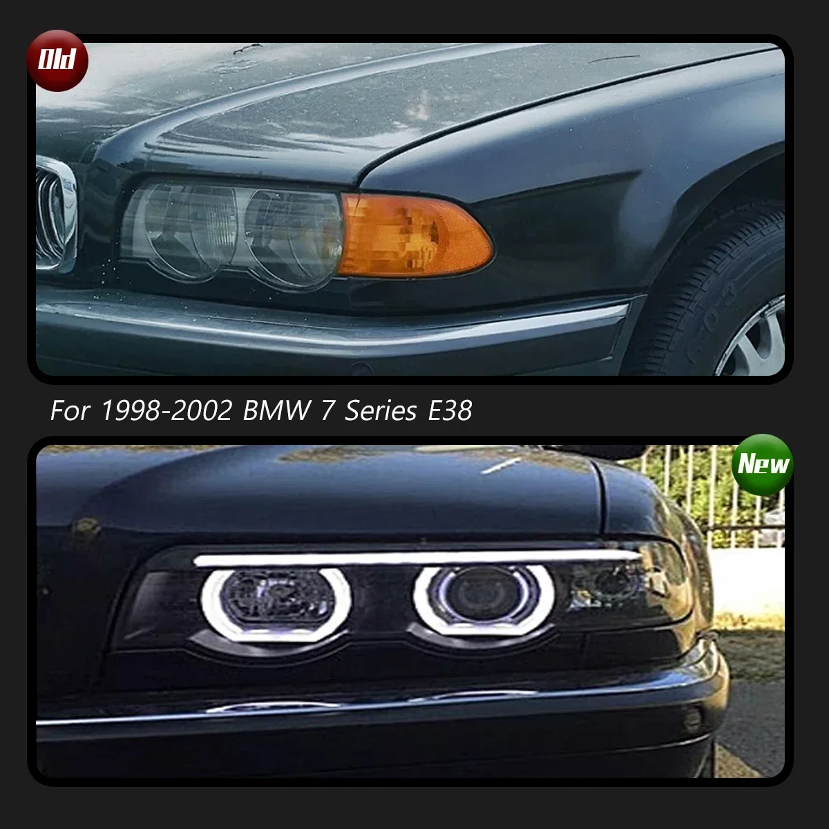 TYPY Автомобильные фары для BMW 7 серии E38 1998-2002 Светодиодные автомобильные лампы Дневные ходовые огни Динамические указатели поворота Автомобильные аксессуары
TYPY Автомобильные фары для BMW 7 серии E38 1998-2002 Светодиодные автомобильные лампы Дневные ходовые огни Динамические указатели поворота Автомобильные аксессуары