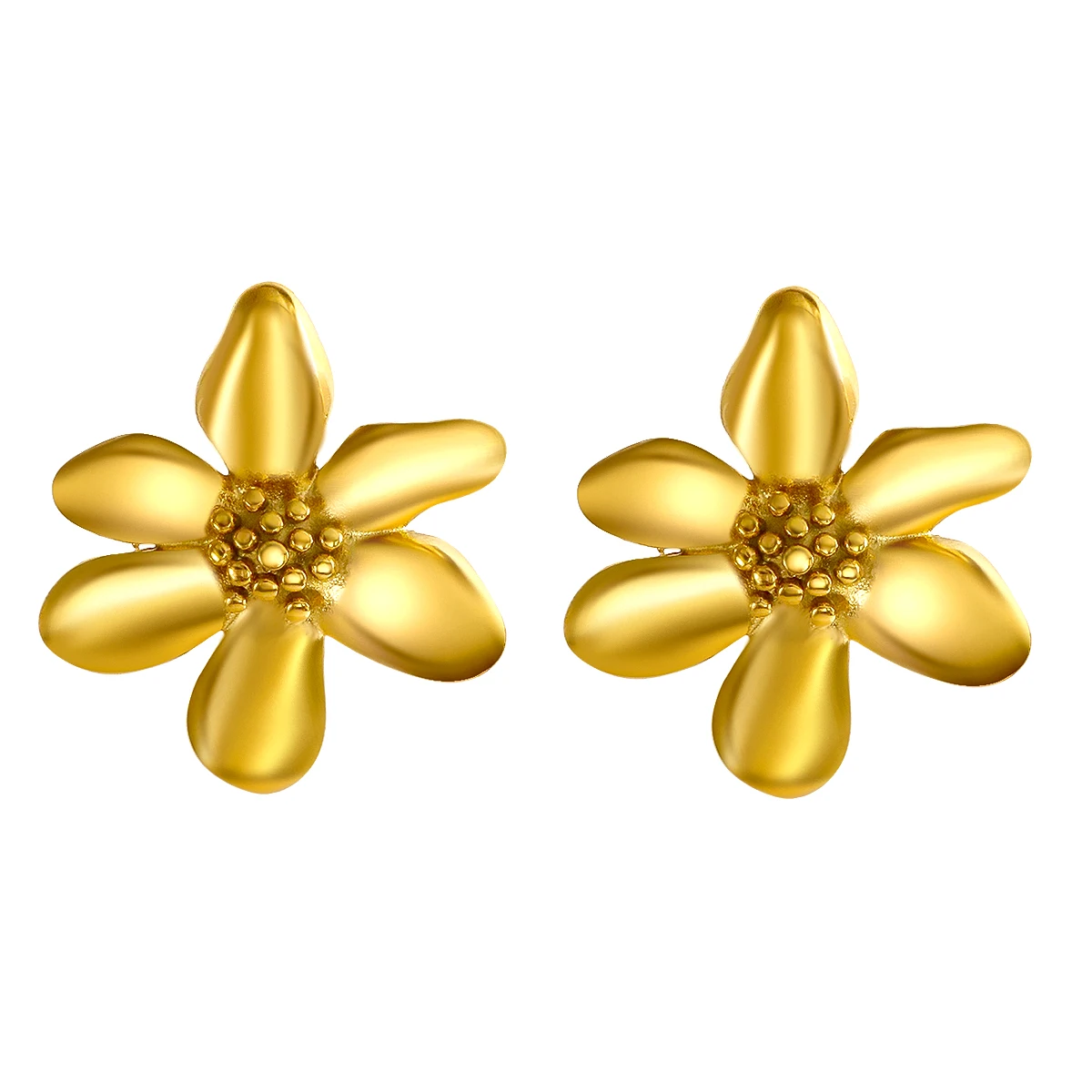 JINHUI Vintage Gold Plated Stainless Steel Petal Earrings for Women Flower Stud Earring Charms Creative Waterproof Jewelry Gifts
JINHUI Vintage Gold Plated Stainless Steel Petal Earrings for Women Flower Stud Earring Charms Creative Waterproof Jewelry Gifts