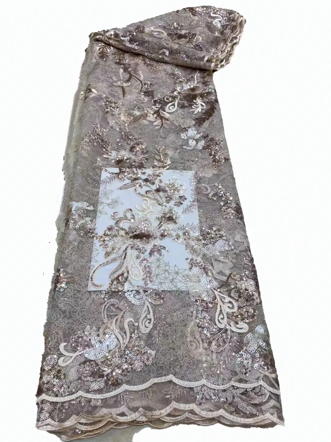 New lace mesh embroidery sequins embroidery fabric, fashion high-end dress dress sewing fabrics
New lace mesh embroidery sequins embroidery fabric, fashion high-end dress dress sewing fabrics