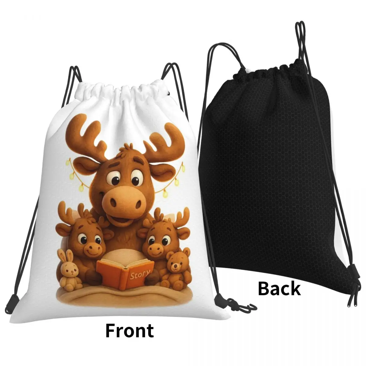 Father's Day Storytime Snuggles With Moose Dad Backpacks Portable Drawstring Bags Sports Bag Book Bags for Travel Students
Father's Day Storytime Snuggles With Moose Dad Backpacks Portable Drawstring Bags Sports Bag Book Bags for Travel Students